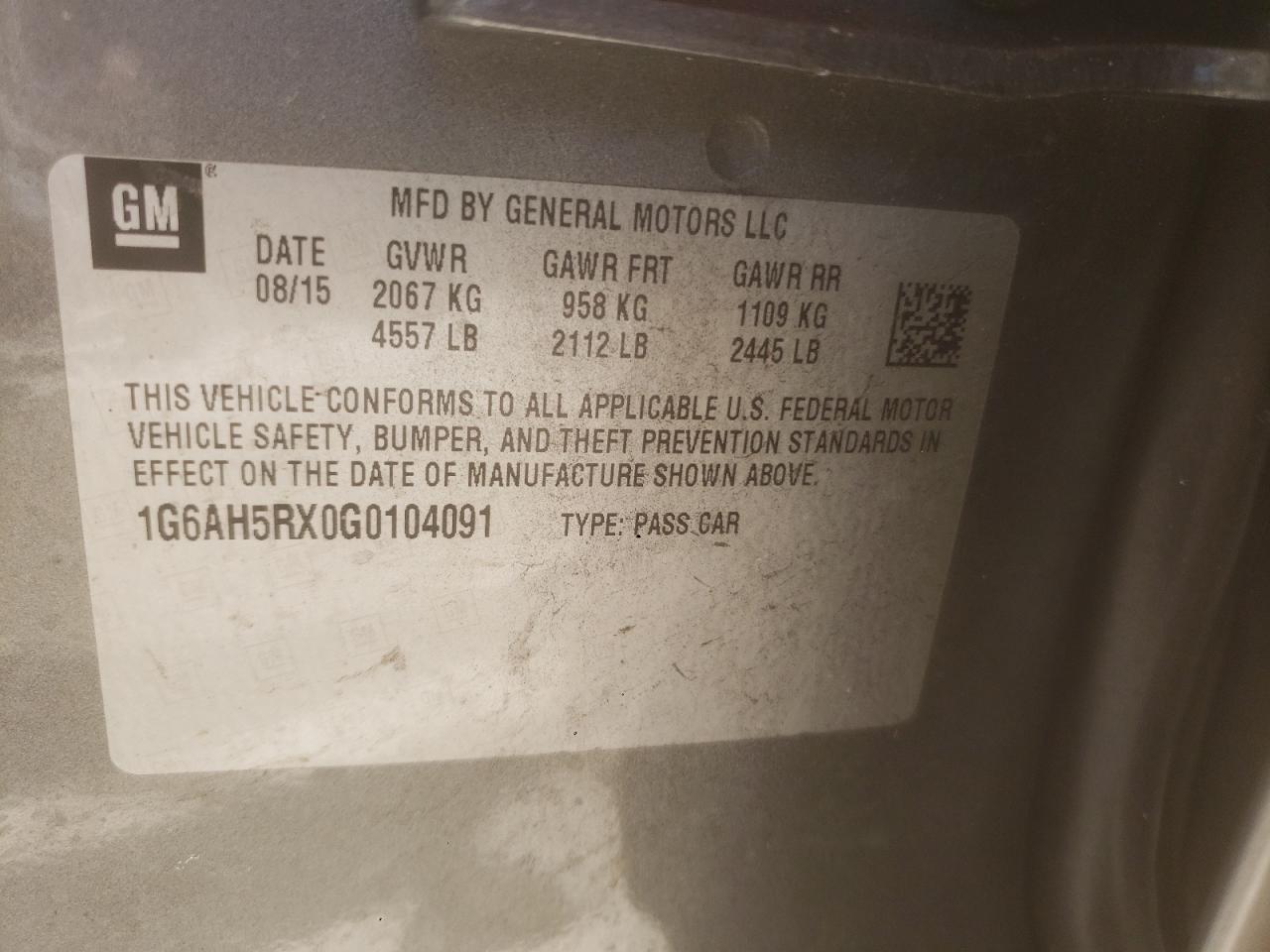 1G6AH5RX0G0104091