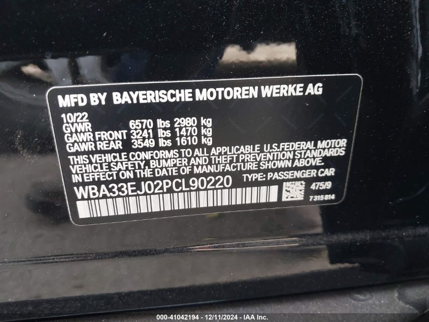WBA33EJ02PCL90220