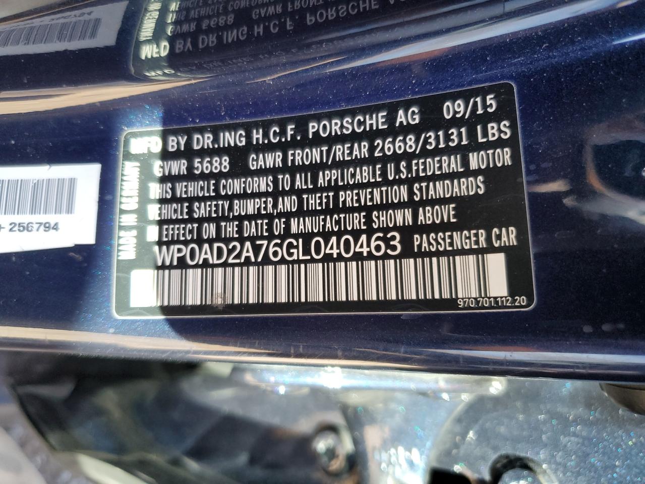 WP0AD2A76GL040463